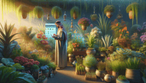 Jardín vibrante con nuestra app especializada